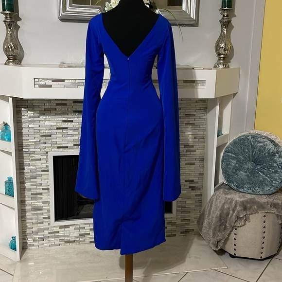 NWT TS Couture cape sleeves dress size S red or blue - Picture 6 of 12